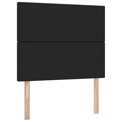 Letto con contenitore LED e materasso Nero 120 x 200 cm Tessuto | homemem39