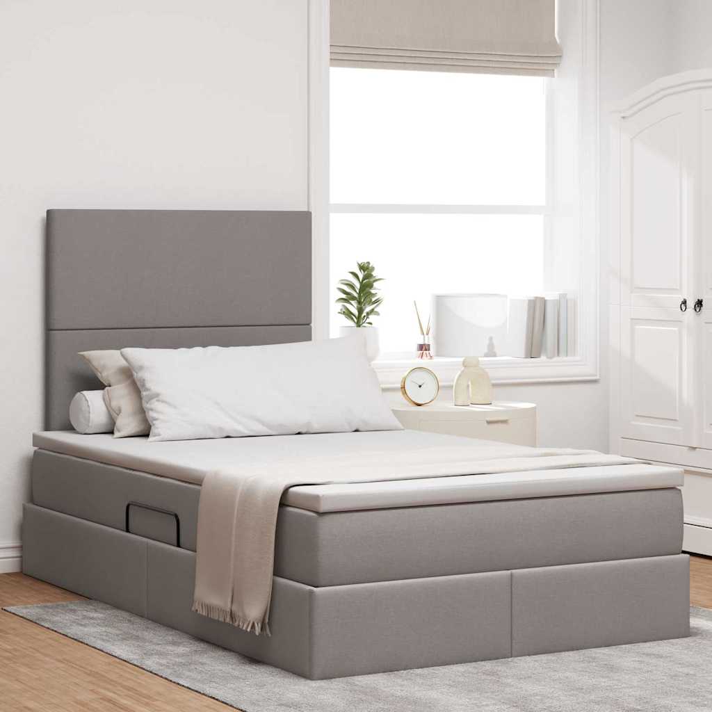 Letto con contenitore LED e materasso Tortora 120 x 200 cm | homemem39