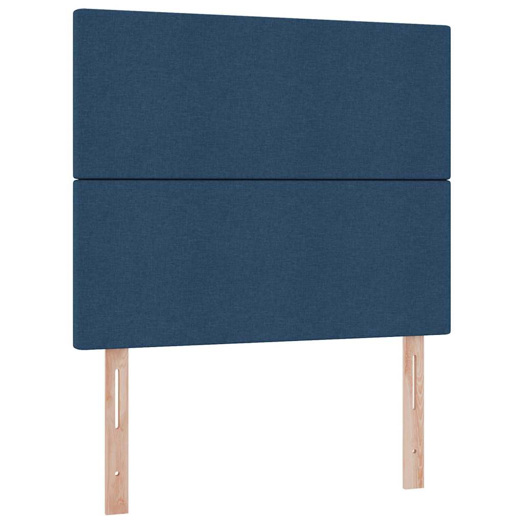 Letto con contenitore LED e materasso Blu 120 x 200 cm Tessuto | homemem39