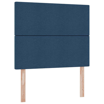 Letto con contenitore LED e materasso Blu 120 x 200 cm Tessuto | homemem39