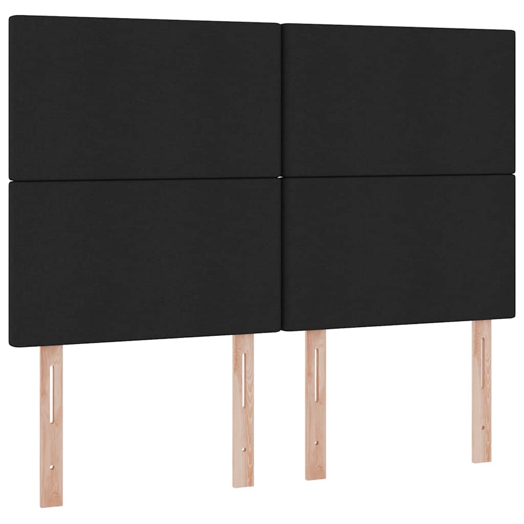 Letto con contenitore e LED Nero 140 x 190 cm Poliestere