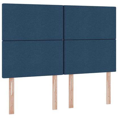 Letto con contenitore e LED Blu 140 x 190 cm Poliestere