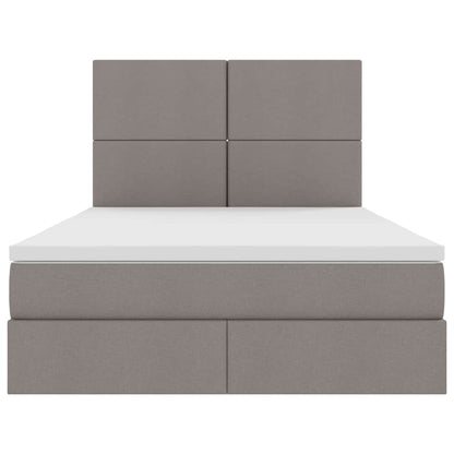 Letto con contenitore LED e materasso Tortora 140 x 200 cm | homemem39