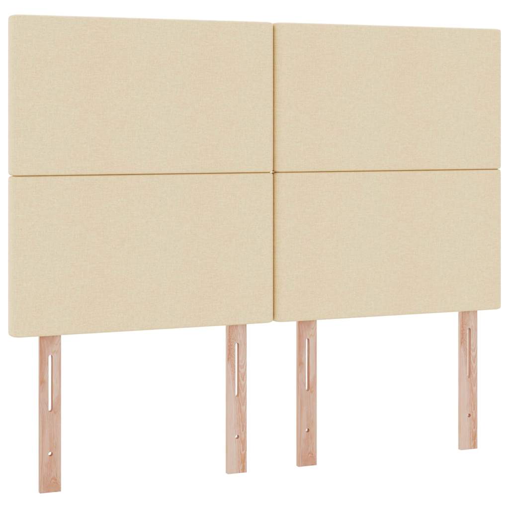 Letto con contenitore e LED Crema 140 x 200 cm Poliestere