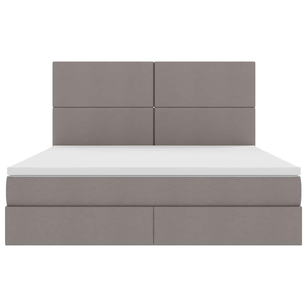 Letto con contenitore LED e materasso Tortora 160 x 200 cm | homemem39
