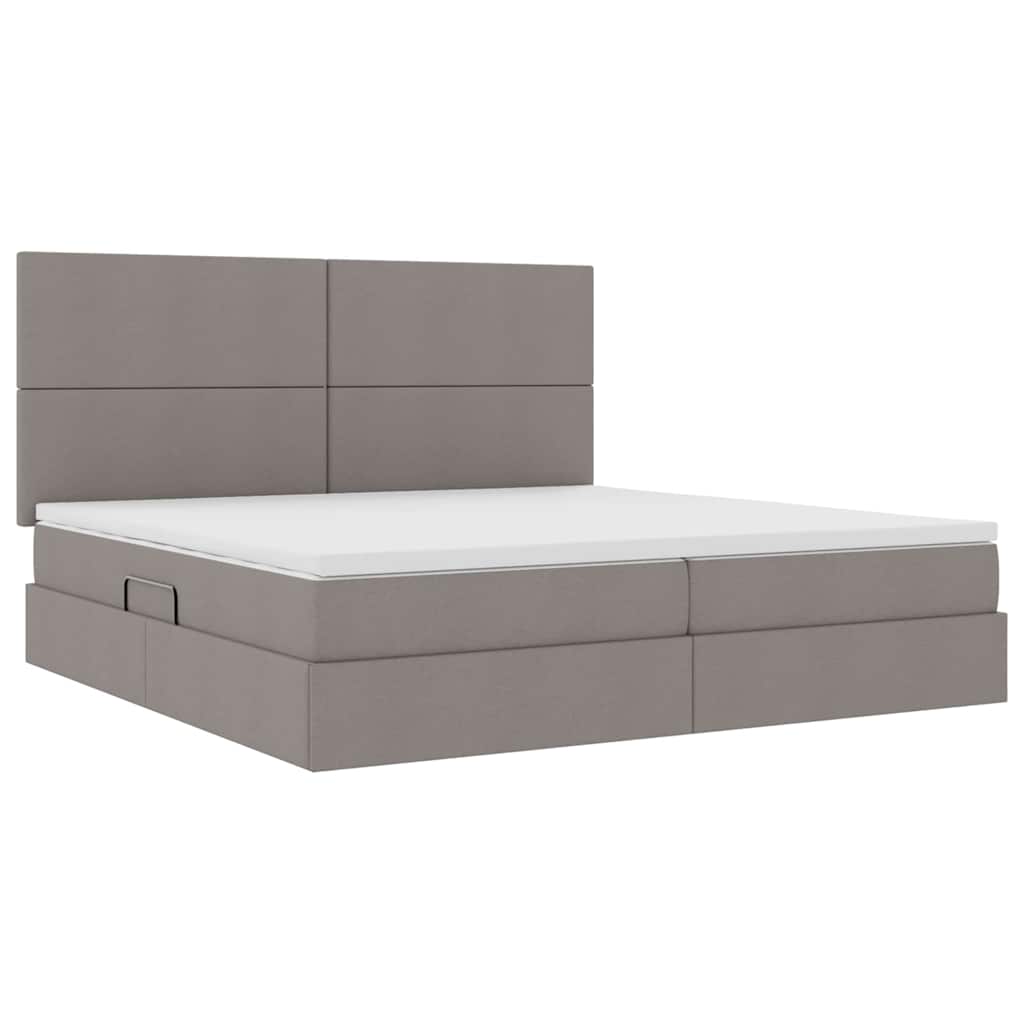 Letto con contenitore LED e materasso Tortora 200 x 200 cm | homemem39
