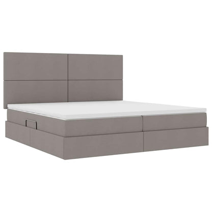 Letto con contenitore LED e materasso Tortora 200 x 200 cm | homemem39