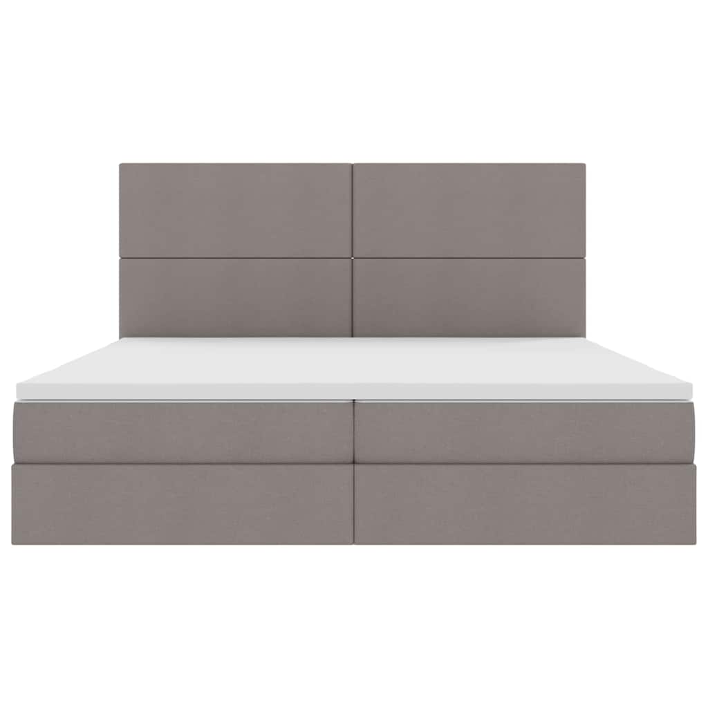 Letto con contenitore LED e materasso Tortora 200 x 200 cm | homemem39