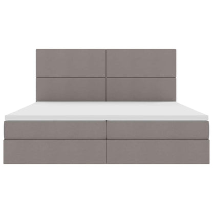 Letto con contenitore LED e materasso Tortora 200 x 200 cm | homemem39