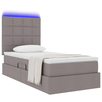 Letto con contenitore LED e materasso Tortora 90 x 190 cm | homemem39