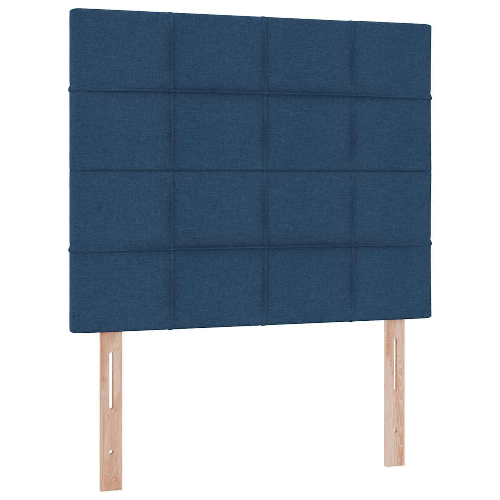 Letto con contenitore LED e materasso Blu 120 x 190 cm Tessuto | homemem39