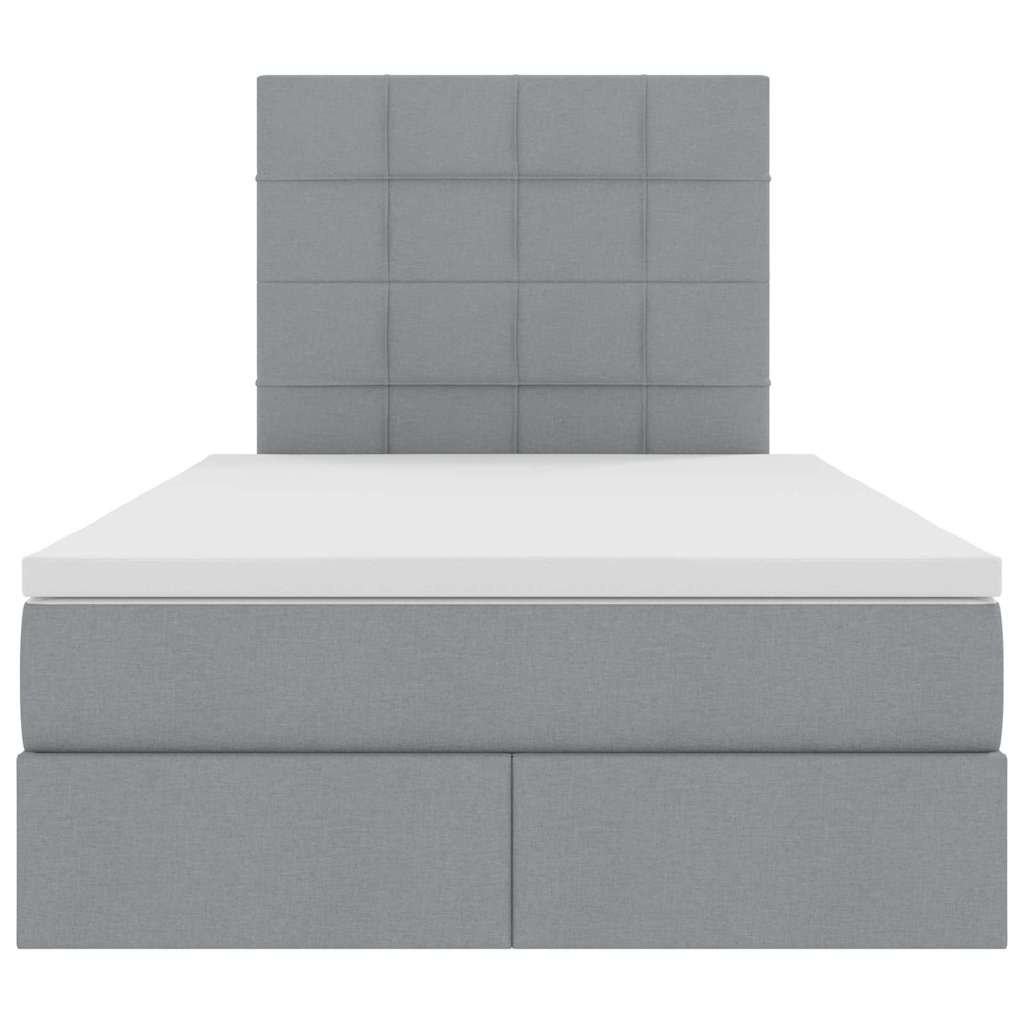 Letto con contenitore LED e materasso Grigio Chiaro | homemem39
