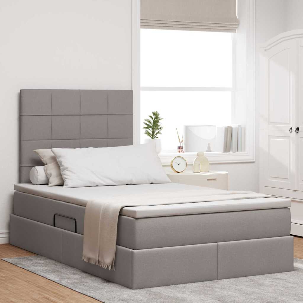Letto con contenitore LED e materasso Tortora 120 x 200 cm | homemem39
