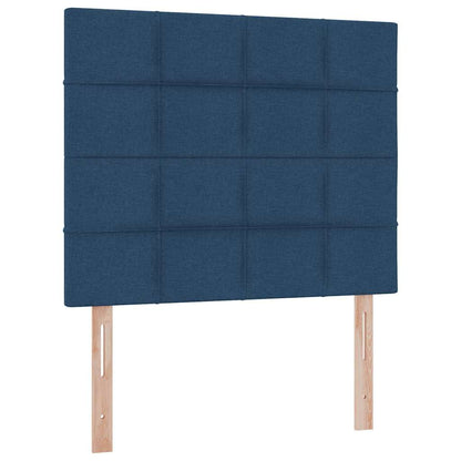 Letto con contenitore LED e materasso Blu 120 x 200 cm Tessuto | homemem39