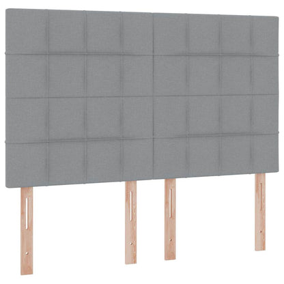 Letto con contenitore LED e materasso Grigio Chiaro | homemem39
