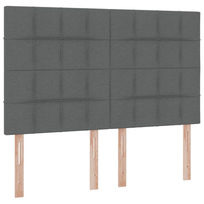 Letto con contenitore LED e materasso Grigio Scuro 140 x 190 cm | homemem39