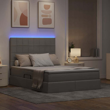 Letto con contenitore LED e materasso Tortora 140 x 200 cm | homemem39