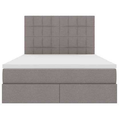 Letto con contenitore LED e materasso Tortora 140 x 200 cm | homemem39