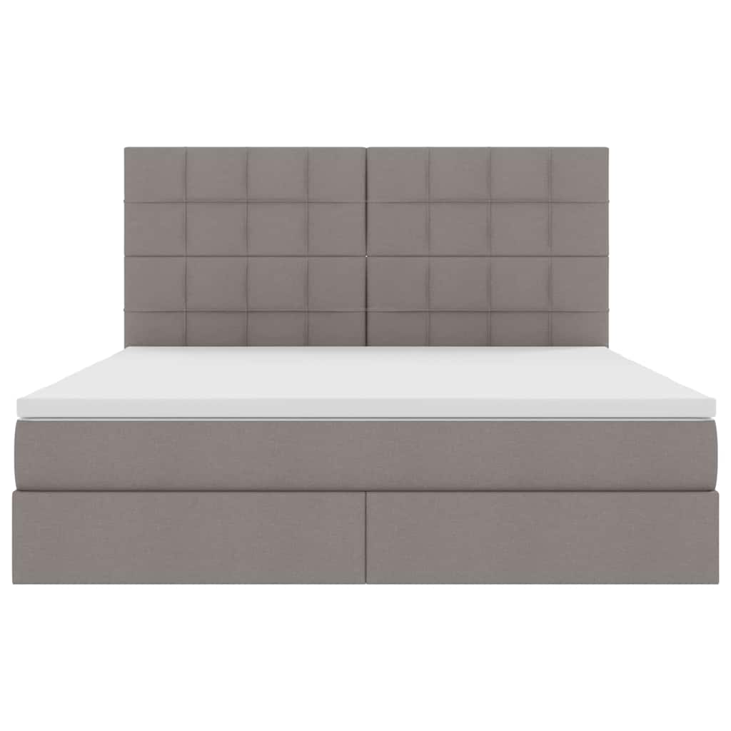 Letto con contenitore LED e materasso Tortora 180 x 200 cm | homemem39