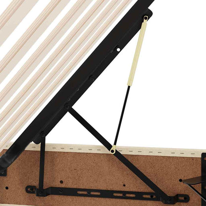 Letto con contenitore LED e materasso Crema 180 x 200 cm | homemem39