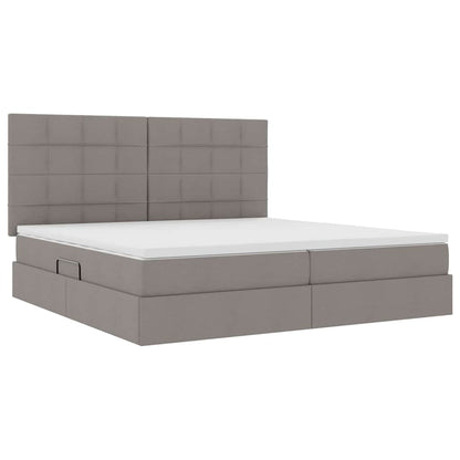 Letto con contenitore LED e materasso Tortora 200 x 200 cm | homemem39