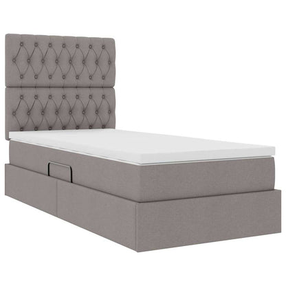 Letto con contenitore LED e materasso Tortora 90 x 190 cm | homemem39