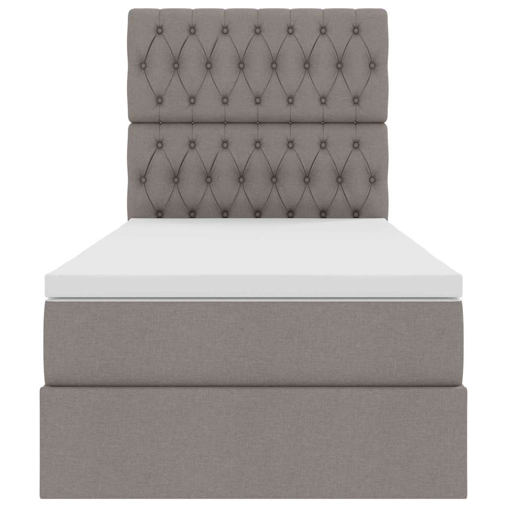 Letto con contenitore LED e materasso Tortora 90 x 190 cm | homemem39