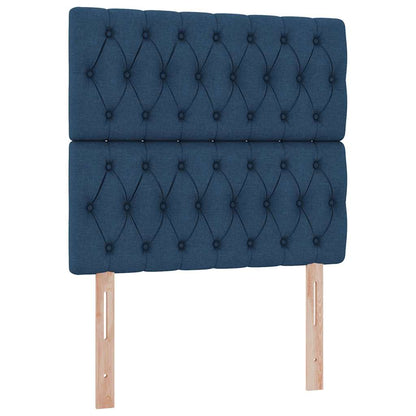 Letto con contenitore LED e materasso Blu 90 x 200 cm Tessuto | homemem39
