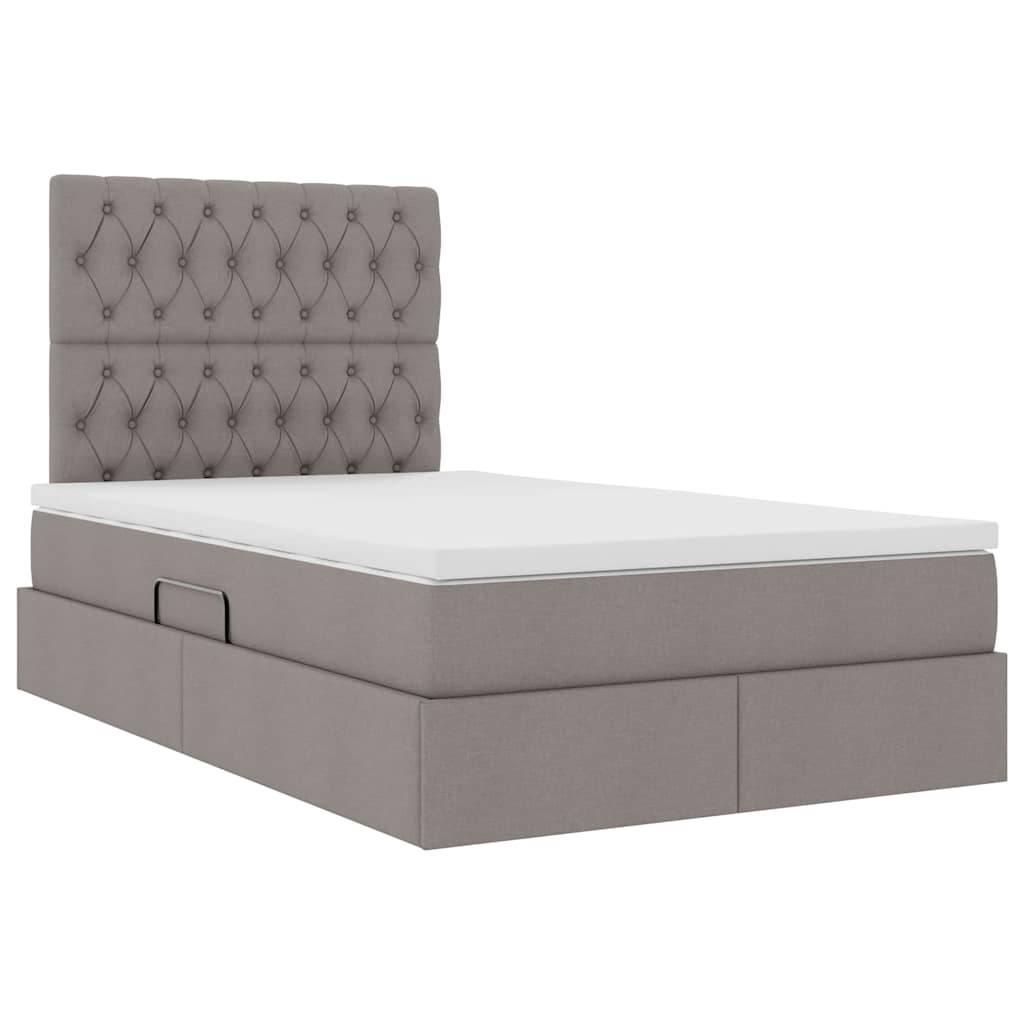 Letto con contenitore LED e materasso Tortora 120 x 200 cm | homemem39