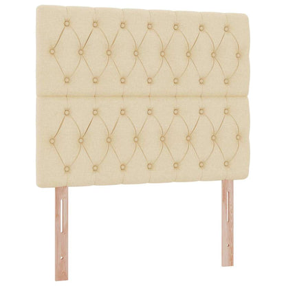 Letto con contenitore LED e materasso Crema 120 x 200 cm | homemem39