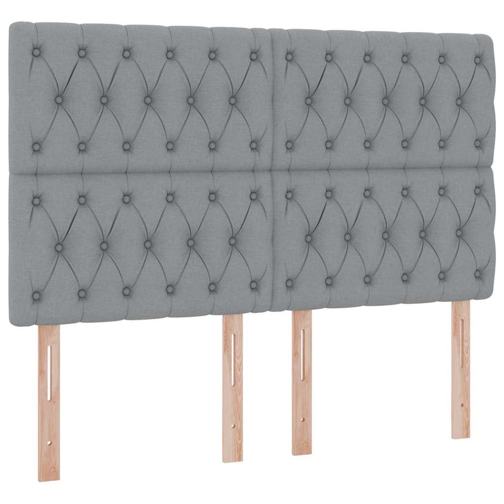 Letto con contenitore LED e materasso Grigio Chiaro | homemem39