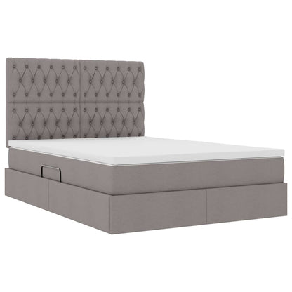 Letto con contenitore LED e materasso Tortora 140 x 200 cm | homemem39