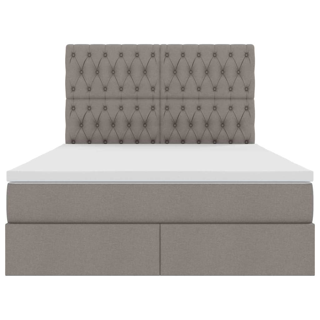 Letto con contenitore LED e materasso Tortora 140 x 200 cm | homemem39