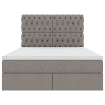 Letto con contenitore LED e materasso Tortora 140 x 200 cm | homemem39