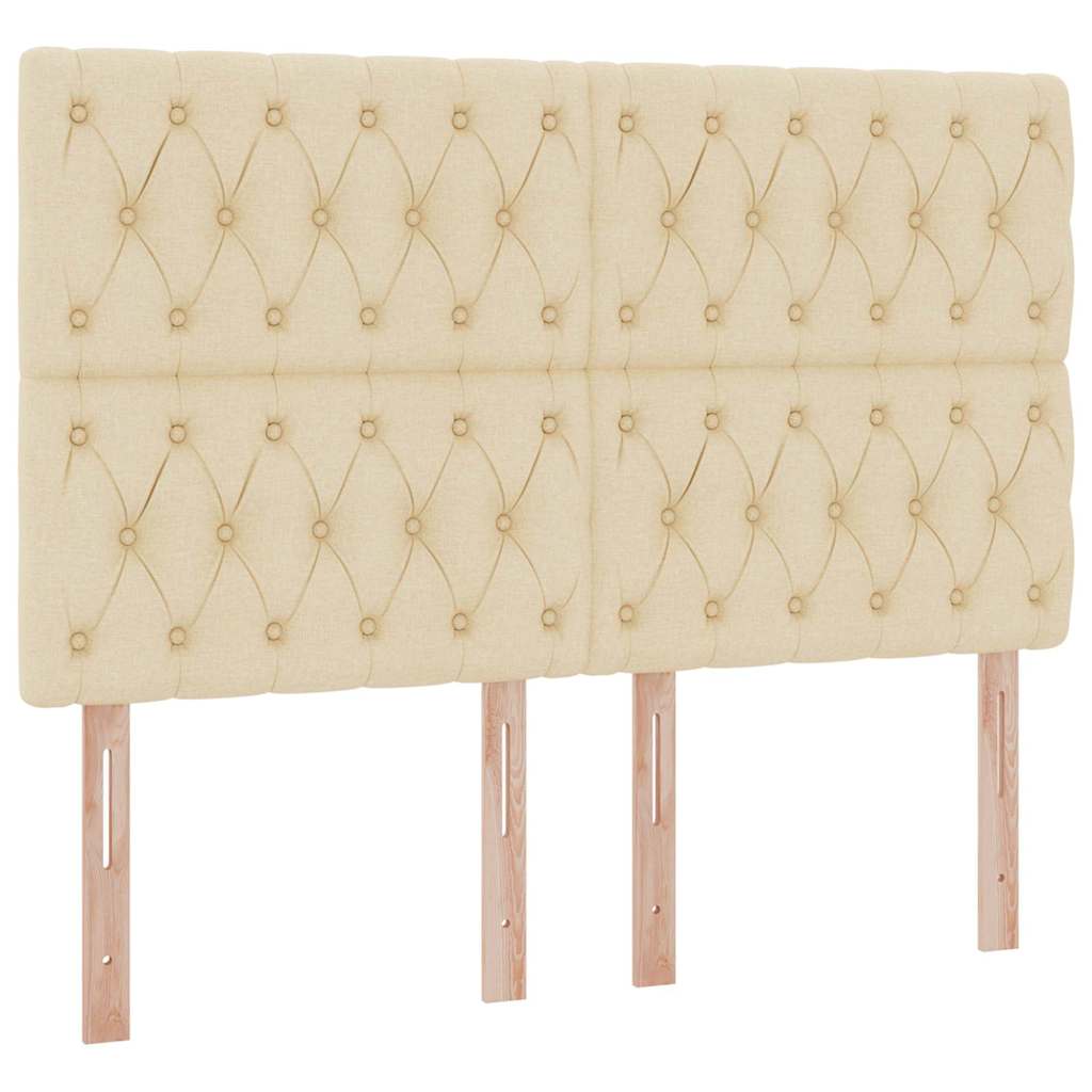 Letto con contenitore e LED Crema 140 x 200 cm Poliestere