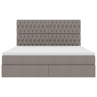 Letto con contenitore LED e materasso Tortora 160 x 200 cm | homemem39