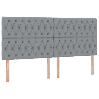 Letto con contenitore LED e materasso Grigio Chiaro | homemem39
