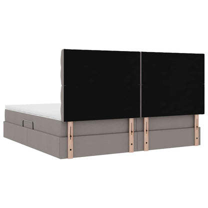 Letto con contenitore LED e materasso Tortora 200 x 200 cm | homemem39
