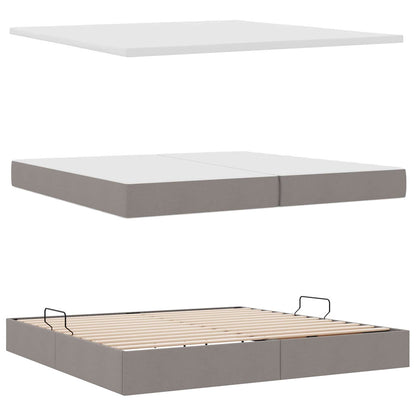Letto con contenitore LED e materasso Tortora 200 x 200 cm | homemem39