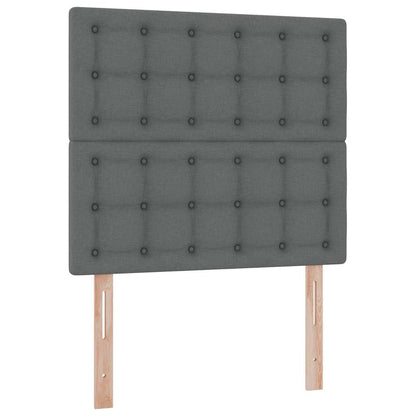 Letto con contenitore LED e materasso Grigio Scuro 90 x 190 cm | homemem39