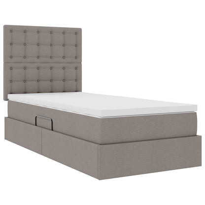 Letto con contenitore LED e materasso Tortora 90 x 200 cm | homemem39