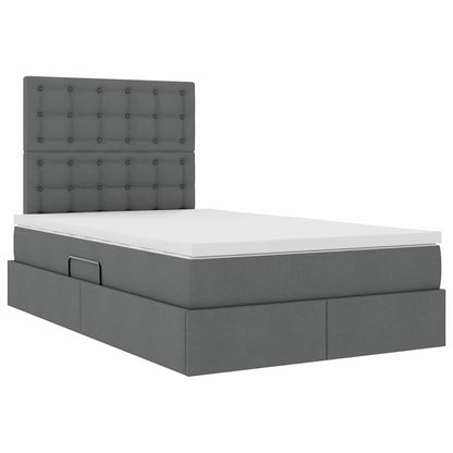Letto con contenitore LED e materasso Grigio Scuro 120 x 200 cm | homemem39