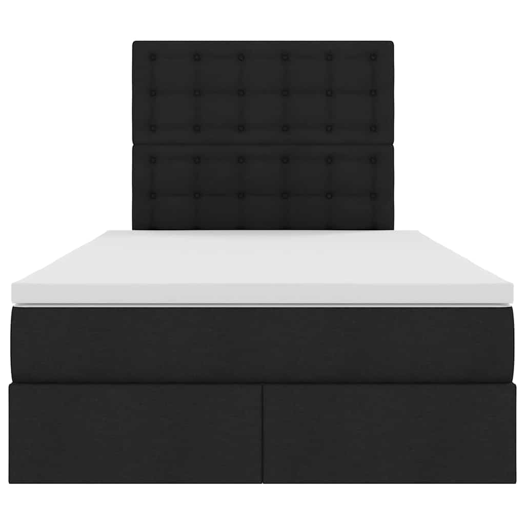 Letto con contenitore LED e materasso Nero 120 x 200 cm Tessuto | homemem39