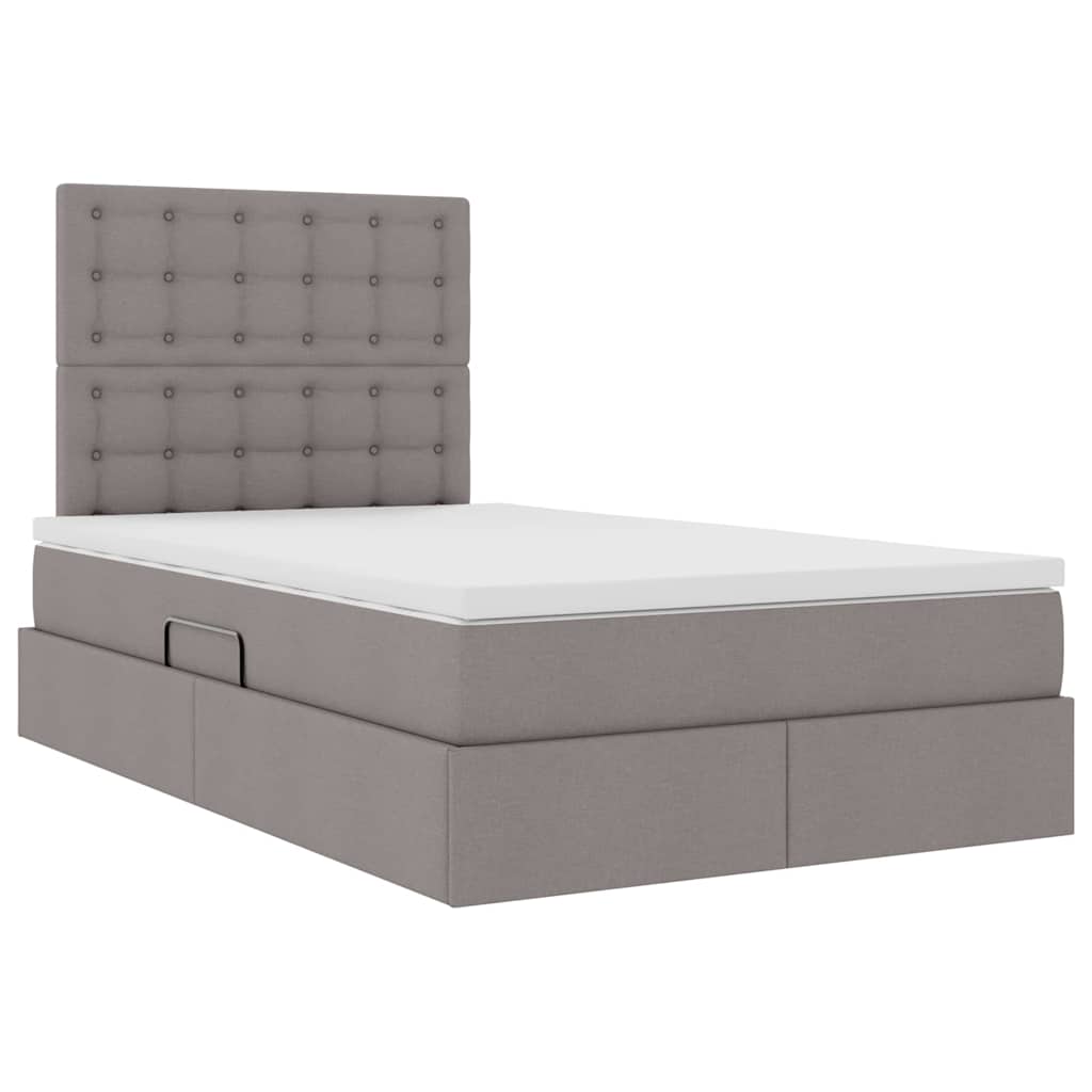 Letto con contenitore LED e materasso Tortora 120 x 200 cm | homemem39