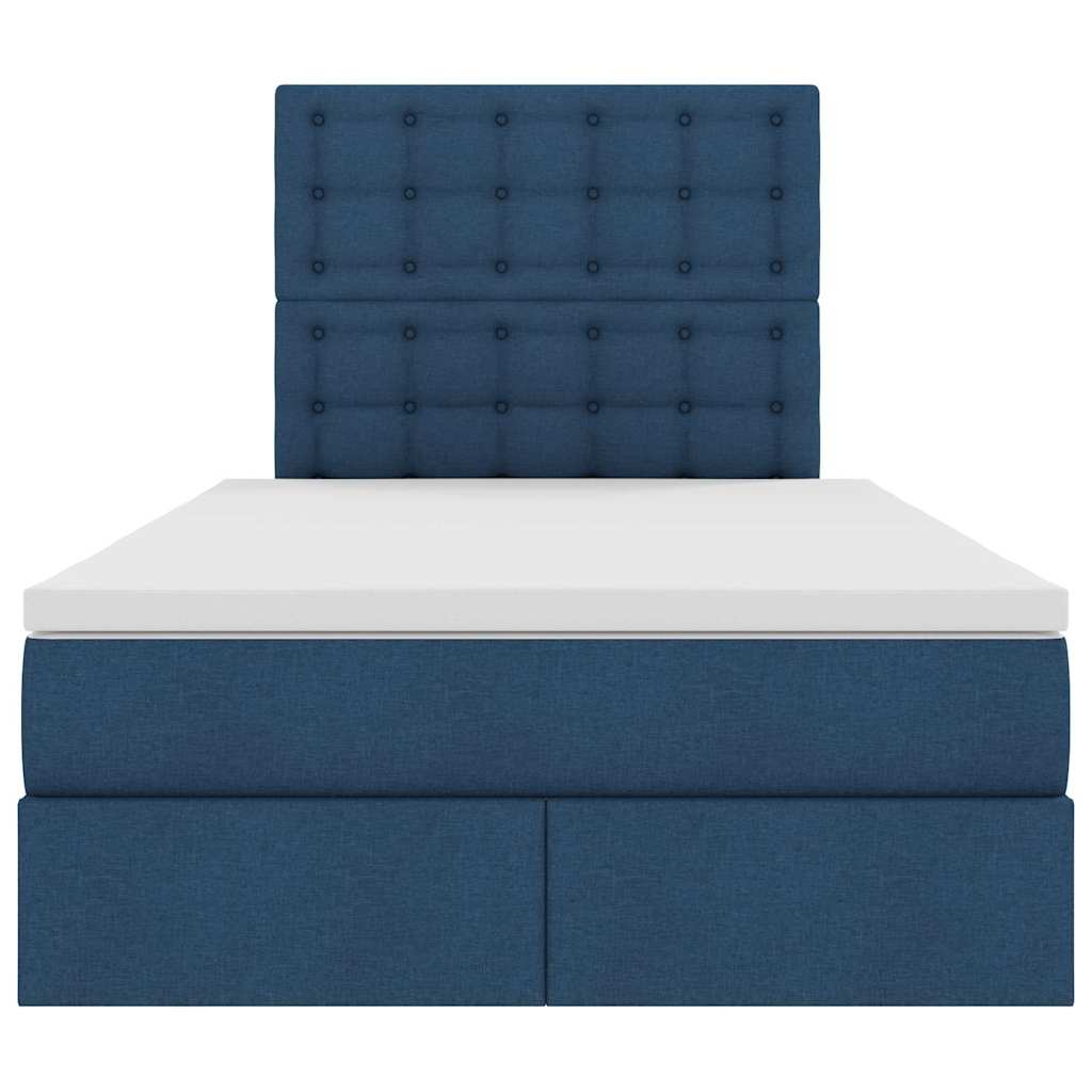 Letto con contenitore LED e materasso Blu 120 x 200 cm Tessuto | homemem39