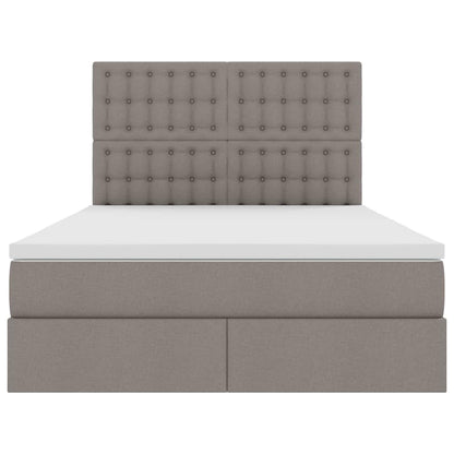 Letto con contenitore LED e materasso Tortora 140 x 200 cm | homemem39