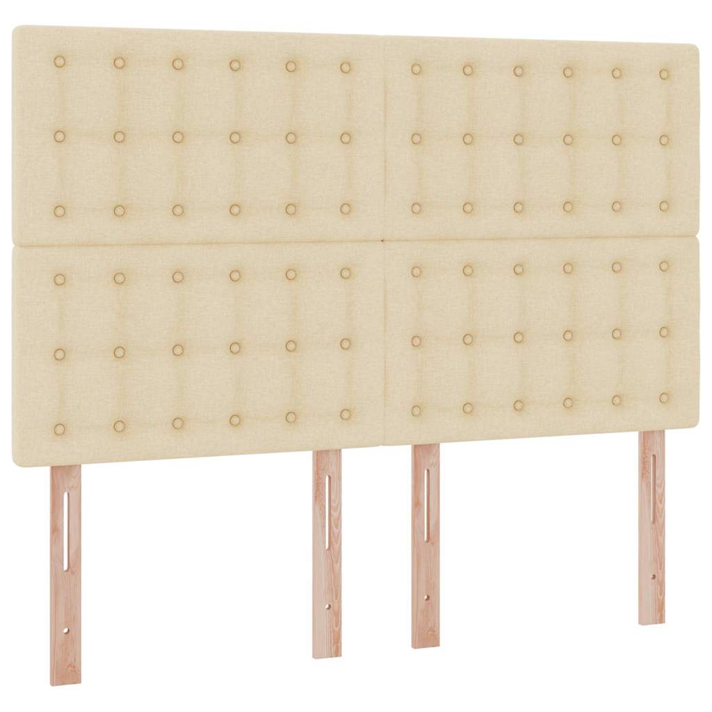 Letto con contenitore LED e materasso Crema 140 x 200 cm | homemem39
