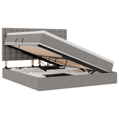 Letto con contenitore LED e materasso Tortora 160 x 200 cm | homemem39