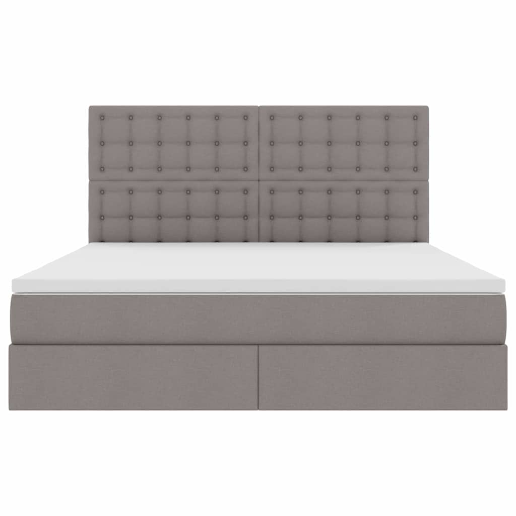Letto con contenitore LED e materasso Tortora 180 x 200 cm | homemem39