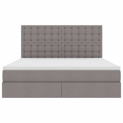 Letto con contenitore LED e materasso Tortora 180 x 200 cm | homemem39